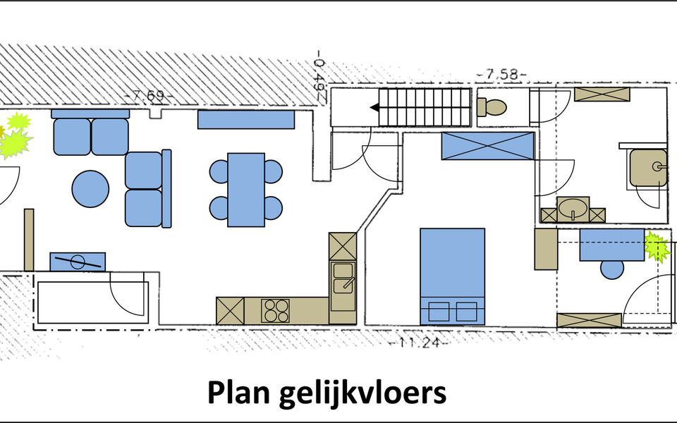 Gelijkvloerse verdieping te koop in Tienen